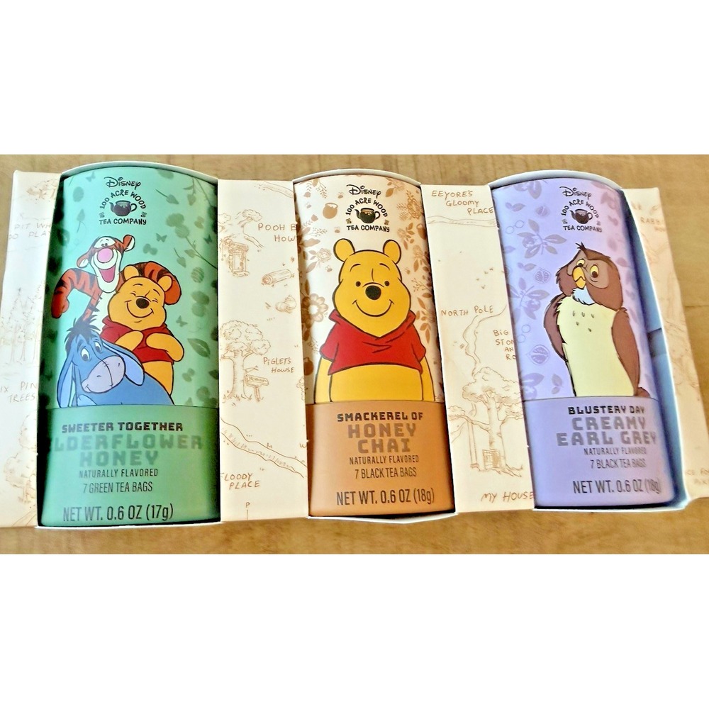 Disney Parks Winnie the Pooh Tigger Pooh Owl Tea Set of 3/7 pack 100 Acre Wood